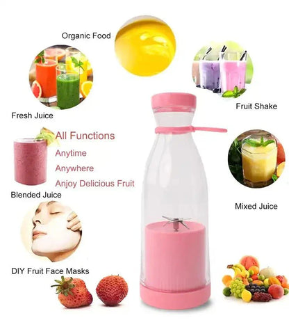 Portable Juicer Bottle – USB Rechargeable Blender for Smoothies & Shakes
